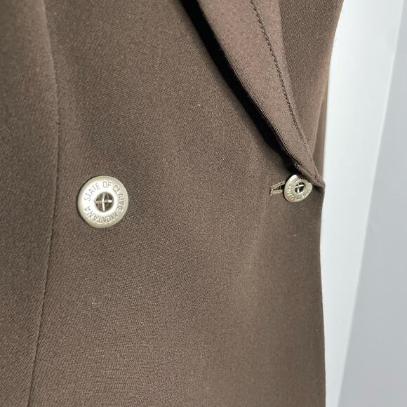 State of Claude Montana Vintage Jacket and Skirt Suit Set Brown Women's 6 - Picture 3 of 16